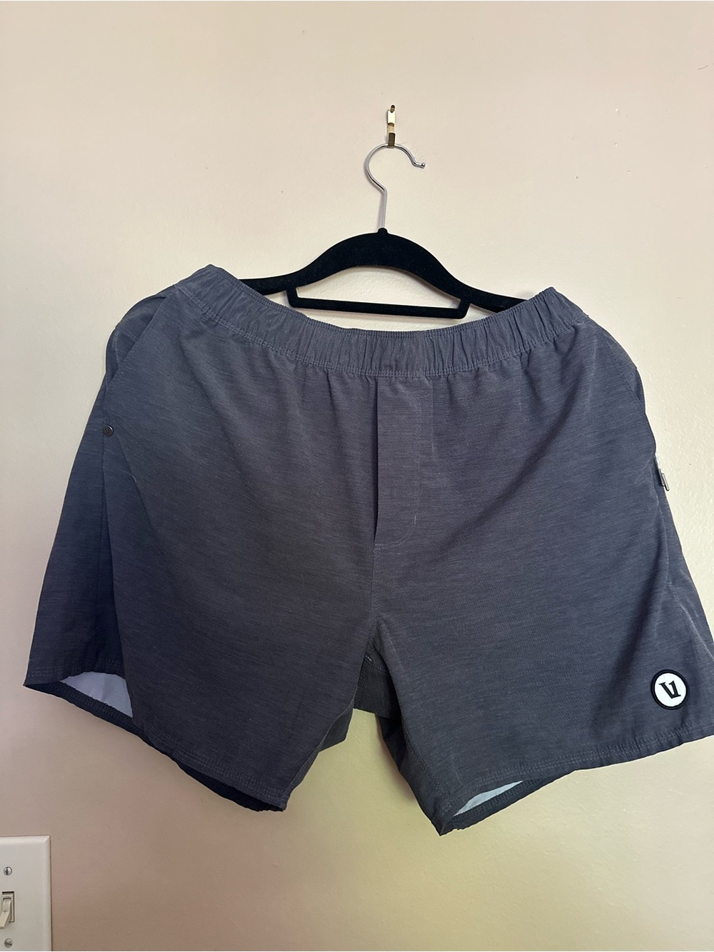 Vuori Men's Athletic Shorts in Charcoal Gray